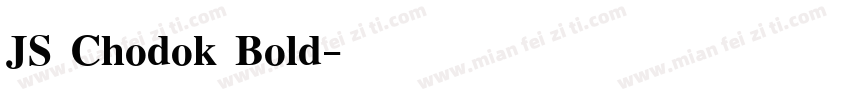 JS Chodok Bold字体转换